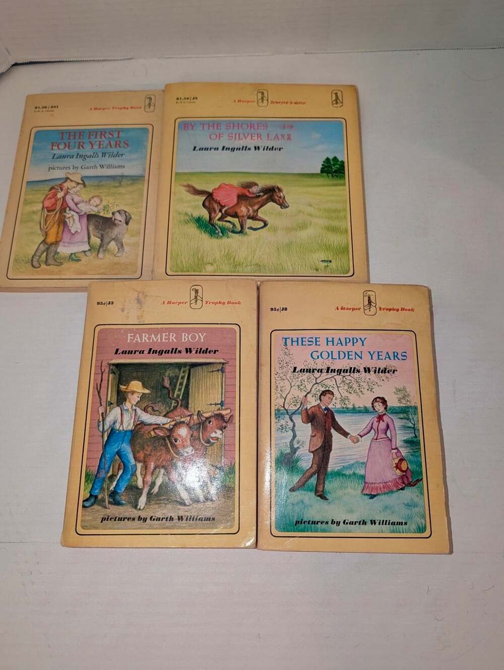 Lot 5 Vintage Little House on Prairie Paperback Books